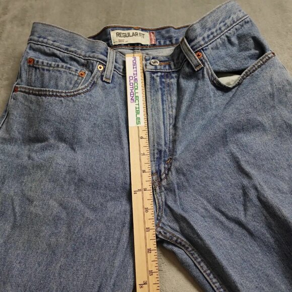 Vintage Levi's 505 Regular Fit Pants Men's 34X32 Blue Denim Straight Workwear - Picture 4 of 13